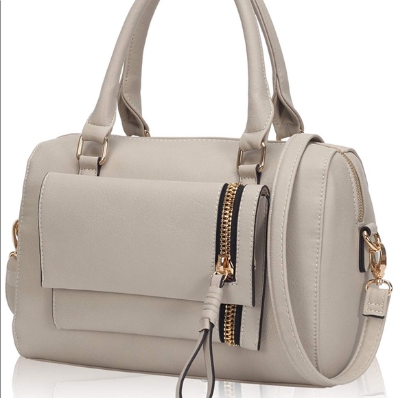 Hazlmay Handbags - GUC Women's Faux Leather Satchel Purse